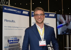 Renzo Malavotta from Unitec in front of the company stand.