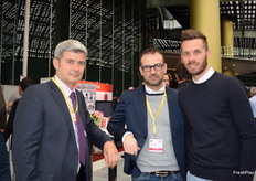 Massimo Tumedei from Carton Pack, Christian Sacchini from Consorzio Piccoli Frutti - Aurorafruit, and Mirco Sacchetto from Consorzio Piccoli Frutti.