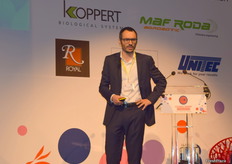 Pedro Braganca from Bfruit (Portugal) speaking during the presentation about new strategies and opportunities on how to sell more berries.