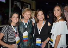 Angela Serna and Wendy McManus with the National Mango Board and Jojo Shiba and Alyssa Hind with GM Produce Sales
