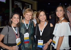 Angela Serna and Wendy McManus with the National Mango Board and Jojo Shiba and Alyssa Hind with GM Produce Sales