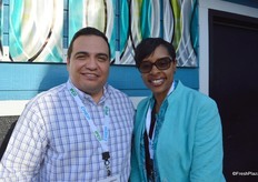 Manuel Michel and Valda Coryat with the National Mango Board