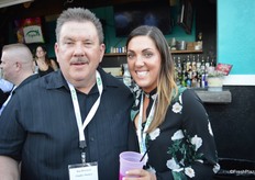 Roy Murdock with Charlie’s Produce Seattle and Claire Caratan with Columbine Vineyards