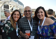 Claire Caratan with Columbine Vineyards, John Janker with Charlie’s Produce and Lauren McNinch with Columbine Vineyards.