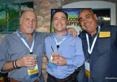 Keith and Aaron Fox with Fox Packaging/Fox Solutions and Luis Elizondo with International Paper