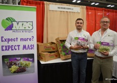 Mikee Suarez and Miky Suarez with Mas Melons & Grapes. The company's table grape season out of Sonora will start in about three weeks.