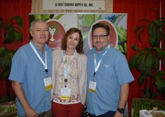 Andres Thomas, Mary Stivalet-Thomas and Phillip Cuccerre with Le Best Banana Supply.