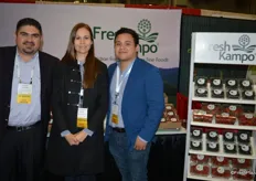 Eli Nunez, Valeska Esquivel and Javier Hernandez with Fresh Kampo. Lots of berries on display at the Fresh Kampo booth.