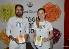 Anish Sheth and Jessica Kezar with Veggie Noodle Co.