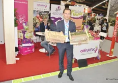 Philippe Jean from Cofruid'Oc promotes the asparagus. Their customers are the star restaurants.