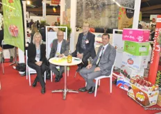 Virginie Bendjema from Herport, Albert Marcellin, ROland Charrade and Pascal Corbel from Cardell Export. They see a big increase in demand and planting for the organic Juliet apple.