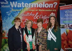 Megan McKenna, Cece Krumrine, Eleanor Bullock and the National Watermelon Queen Madison Laney represent the National Watermelon Promotion Board