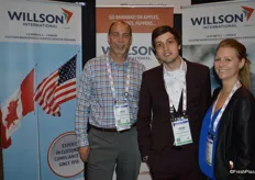 Jack Langelaan, Jesse Lyddiatt and Lindsay Pauls with Willson International