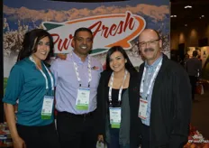 Harpreet Purewal, Bill Purewal and Brenda Gomez with Pure Fresh. On the right is Roger Arsenault with Loblaw.