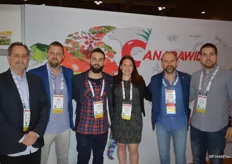 The team of Canadawide is well represented at CPMA. From left to right George Tsigakis (responsible for organic produce), Nick Pitsikoulis, Yanni Alexakis, Christine Lavoie, George Pitsikoulis and Greg Kritselas.