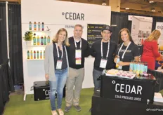 Ashley Cuff, Guy Millet, David Ford and Robyn Barefoot from Cedar promoting their cold pressed juices