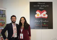 Olivier Dufare and Salma Keroua from Moroccan company Lymouna Matysha. The company is specialised in tomatoes and also produces and markets these. The company also offers other fruit and vegetables, including citrus.