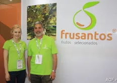 Sonia Santos, left, and her colleague from Frusantos. This Portuguese company is specialised in chestnuts and olive oil.