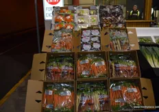 Pre packed mixed colour carrots, very popular with the chefs and the trader's grandchildren!