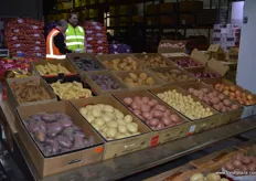 A great display of potatoes from Mondello, all grown locally.