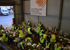Delegates sit down for a well deserved breakfast.