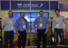 An international team at the DOBMAC stand - Simon lee - Tong Engineering, Mark Dobson and Warren Lockett - DOBMAC and Freerk Jan de Haan - Verbrugge.