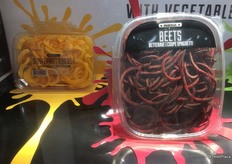 Beet and Butternut Squash Vegetable Noodles were on display from Calgary, Alta’s Sliced FC Ltd. The fresh noodles can be used in soups, salads, in main dishes and more.