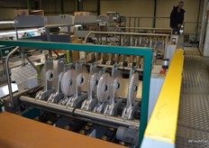 The fruit is weighed and then labelled.