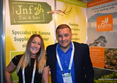 Kristy Fox and Erick Ajuilar Vargas, Jnf Fox were at the show to promote a new healthy snack range which includes dried bananas, pineapple and mango