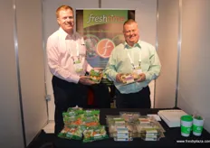 Bryan Welson and John Stokes at FreshTime who were promoting an new range of of products under the FreshTime brand.