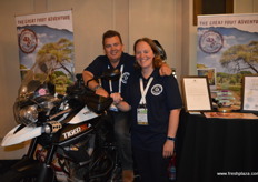 Max MacGillviray and Vhari Russell at the Great Fruit Adventure. Last year Max travelled from London to Cape Town to raise kid's awareness about fresh produce.