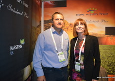 Lisa Cooper and Altus Laubscher at New Vision Fruit.
