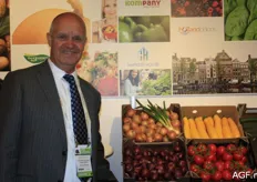 Ger Van Burik from Holland Fresh Group with the Dutch products.