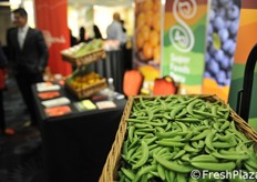 Birds eye view of snap peas.