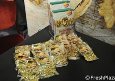 Snack packs of California walnuts.