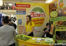 Zespri gives visitors an opportunity to taste their kiwis.