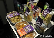 Peeled and fresh cut potato packs.