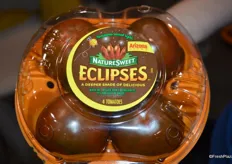 Eclipses; a new product from NatureSweet. It's a brown slicing tomato, a chocolate variety. The packaging shows the tomatoes are grown in Arizona.