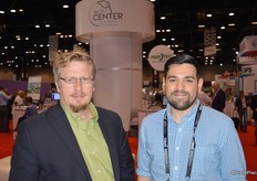 Nathan Dorn of Food Origins and Gregory Bennett with VilCap Investments have booths in the FutureTEC zone.