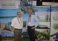 Frank Maconachy with Ramsay Highlander and Ron van de Pavert with BrimaPack partner in North America. The companies sell equipment that is focused on reducing labor cost and increasing harvest productivity.
