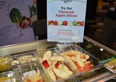 The latest introduction from NatureSeal: flavored apple slices. They come in strawberry, wild berry, peppermint and bubblegum taste.