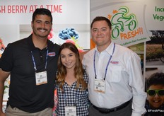Wes White, Morgan Maitoza and Tom Smith with California Giant Berry Farms, promoting berries as well as the upcoming Tour de Fresh.