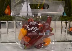 A new product from Double Diamond Farms: hot pepper mix. The product is packaged under the company's brand name Fuego.