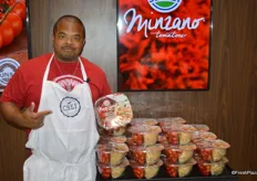 Chef Roger Mooking is a familiar face at the Sunset Mastronardi booth. He is promoting the Minzano 15- minute pasta kit.
