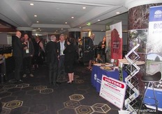 Delegates enjoy a drink at the end of the opening day of ABIC 2017