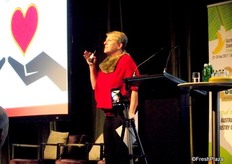 Lisa Cork explaining the importance of consumer- centric thinking