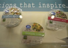 Eat Smart® Salad Shake Ups™ from Apio. These new single-serve salad kits come with an interior tray that serves as a lockable lid making it conveniently easy to mix the toppings and dressing.