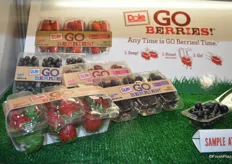 Dole GO Berries!TM is a 3-pack that delivers snap, rinse and go convenience of snack portions of berries anytime, anywhere. This product won an award in the category Best New Packaging.