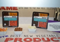 PRO2snax from Reichel Foods. These new items are targeted towards consumers that are looking for a healthy and convenient protein-packed meal solution. The package includes Baby Carrots, Turkey Sausage Bites, Mild Cheddar Cheese & Almonds