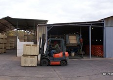 The outside of the Bufland packhouse.